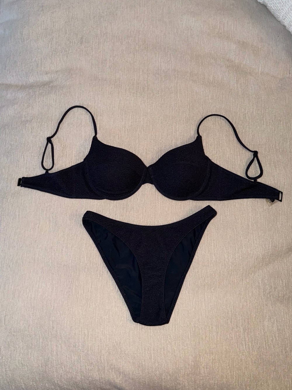 Triangl swimwear Black Padded Two-Piece Bikini XS Small
